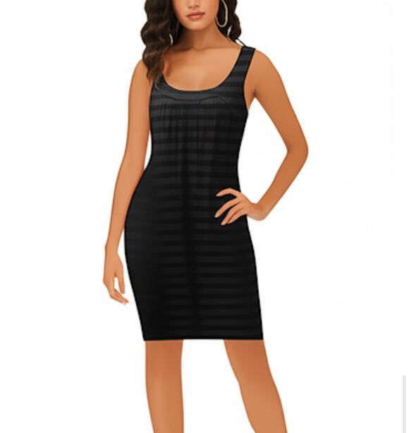Ella Moss Dresses & Skirts - Ella Moss Striped Dress black and gray Small